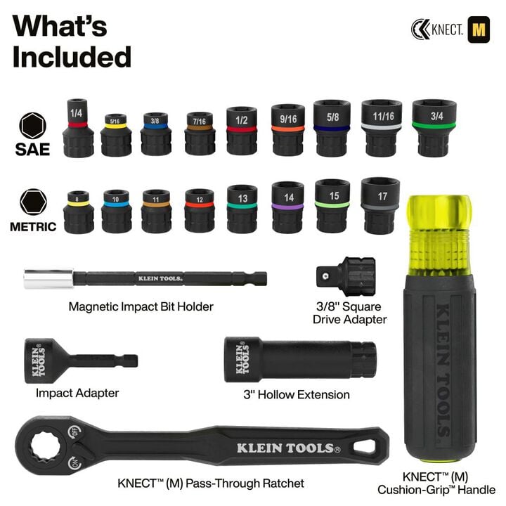 Klein Tools KNECT Impact Socket Set 28 Pieces, large image number 1