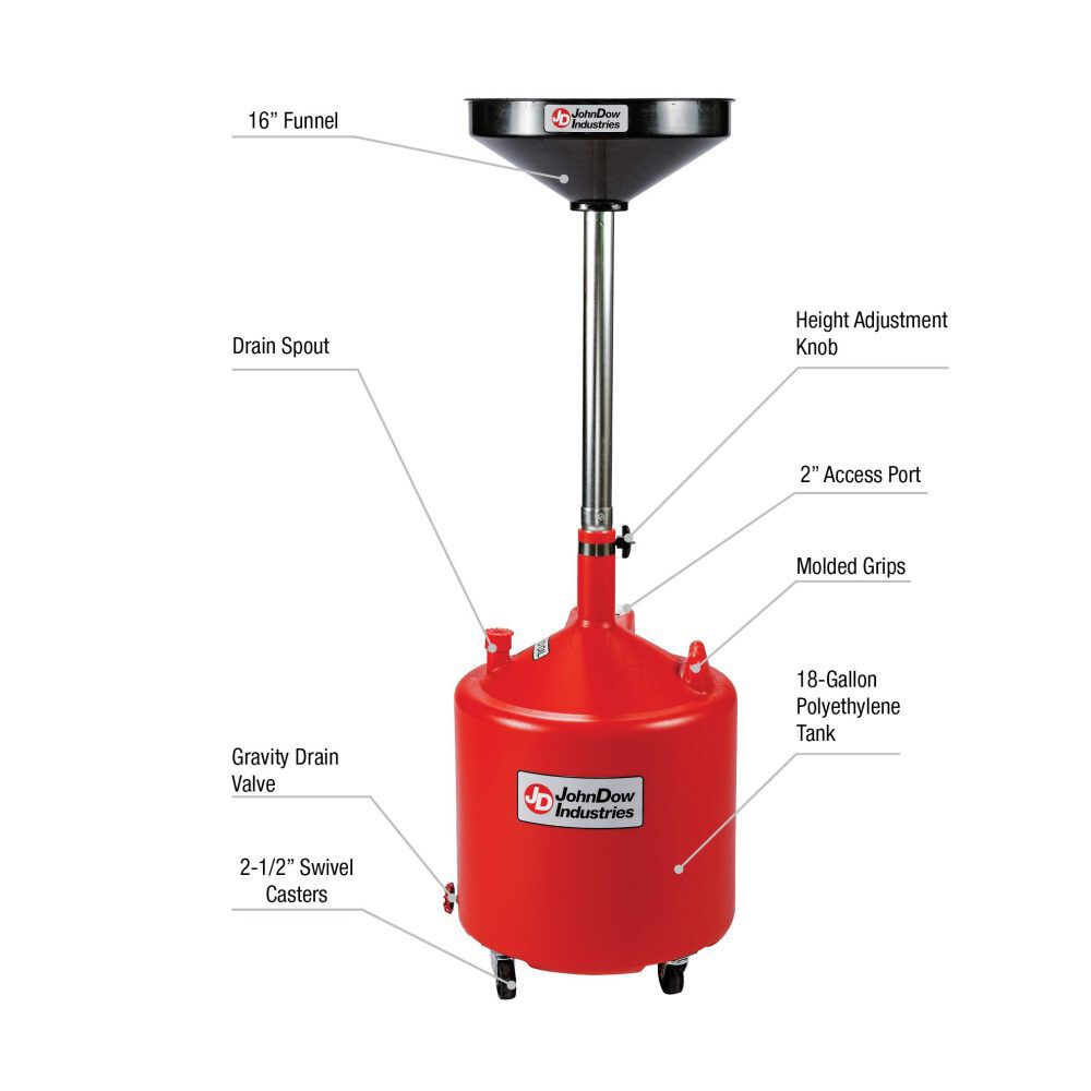 Johndow 8 Gallon Poly Portable Oil Drain, large image number 2