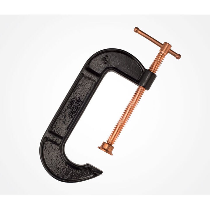 Pony 4 Inch Maximum Opening 2200 Lbs Force Heavy Duty Carriage C-Clamp, large image number 1