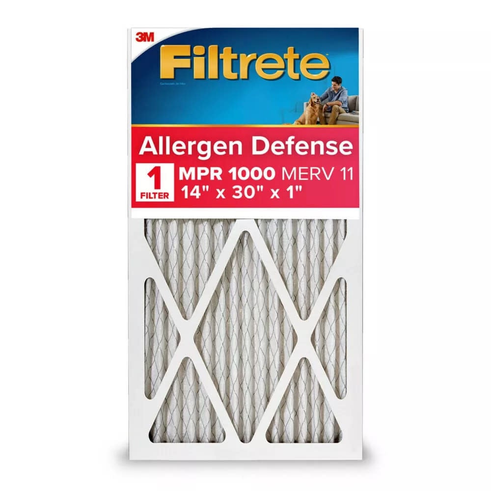 3M 14 Inch x 30 Inch 1000 MPR MERV 11 Allergen Air Filter – 1 Pack – 4172722