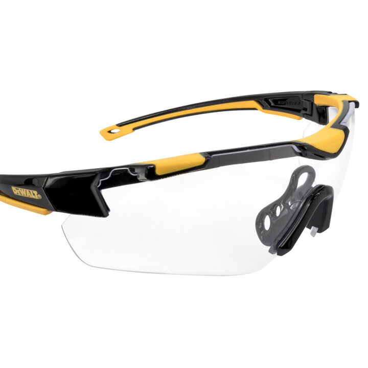 DEWALT Chisel Protective Eyewear, Black and Yellow Frames, Clear Lens, large image number 2