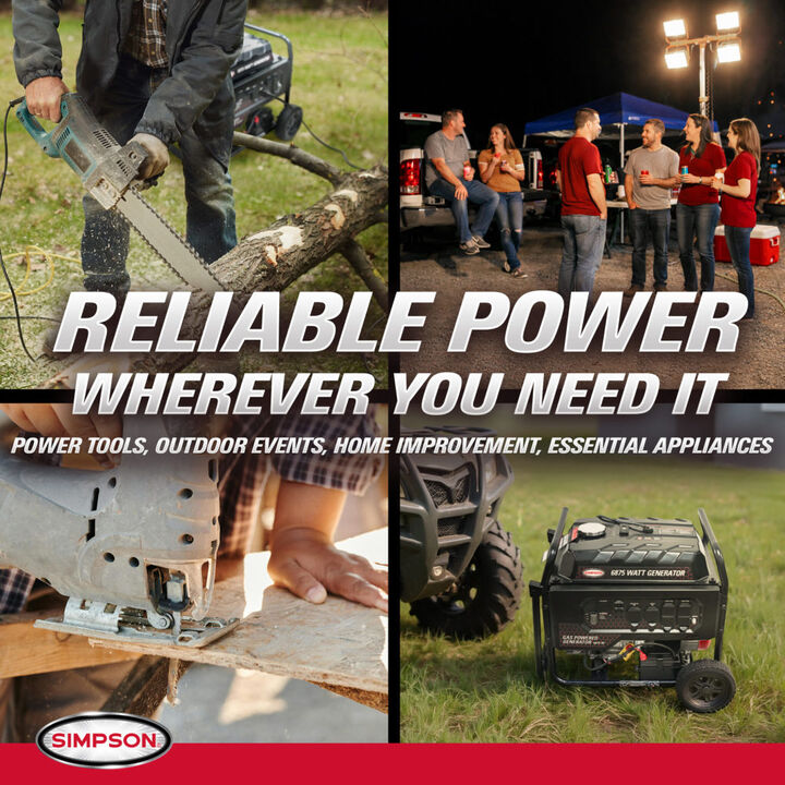 Simpson SF5568 6875 Watt Gas Powered 49-State Portable Generator, large image number 8