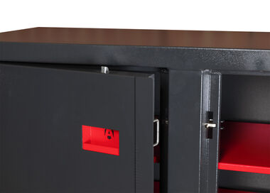 Armorgard SiteBoss Cabinet, 60.2 x 24.6 x 60.6in, Black, large image number 8