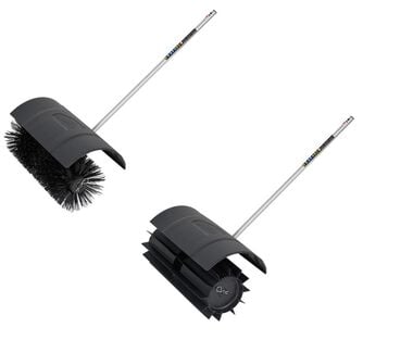 Milwaukee M18 FUEL QUIK LOK Bristle Brush Attachment & Rubber Broom Attachment Bundle