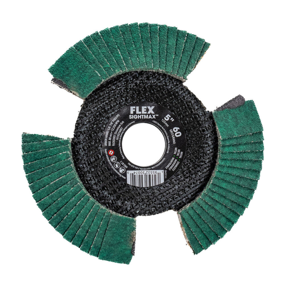 FLEX 5 Inch SIGHTMAX 60 Grit Flap Disc - FA302007