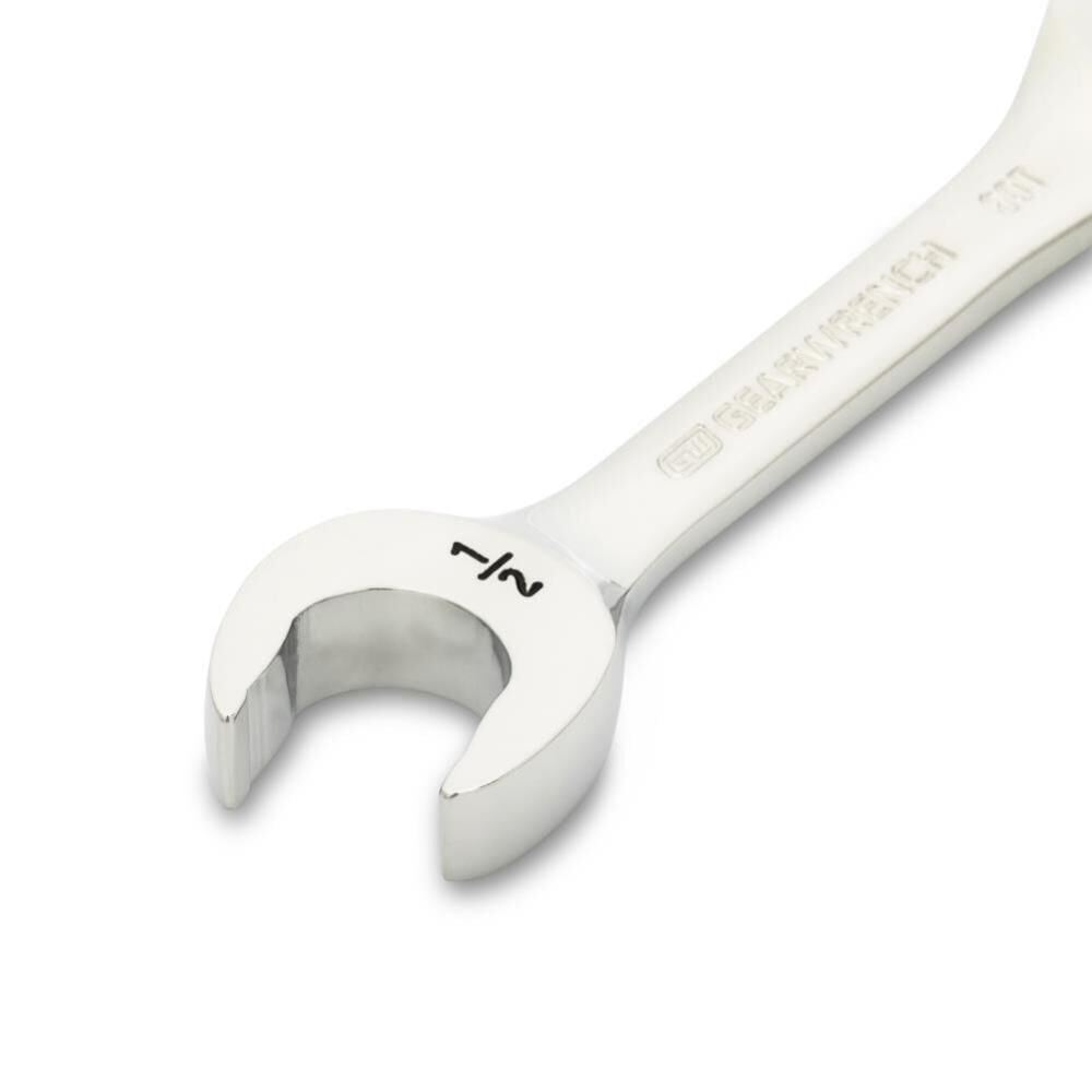 GEARWRENCH 1/2 Inch 90-Tooth 12 Point Stubby Combination Ratcheting Wrench, large image number 3