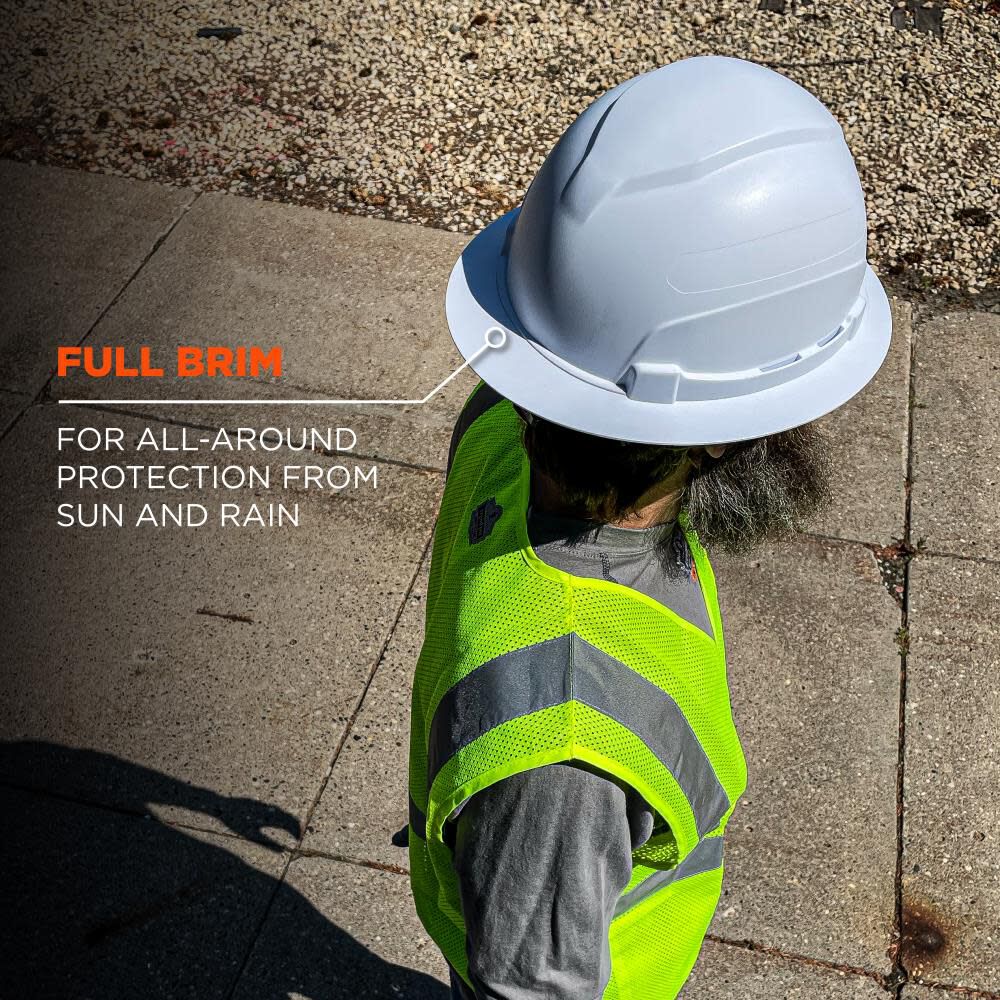 Ergodyne Skullerz 8969 White Lightweight Full Brim Hard Hat Class E, large image number 6