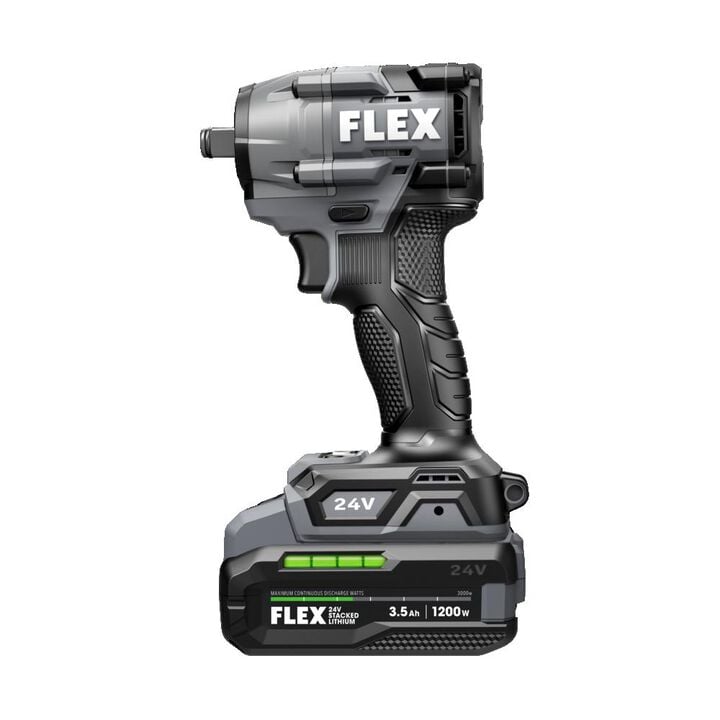 FLEX 24V Cordless 1/2 Inch Compact Impact Wrench Stacked Lithium Kit, large image number 3