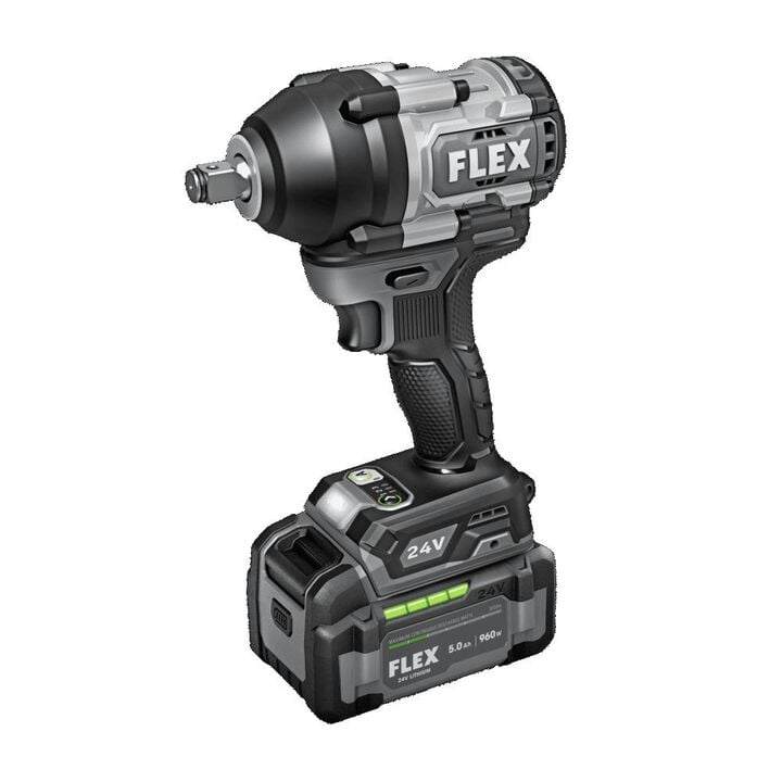 FLEX 24V Cordless 1/2 Inch Mid Torque Impact Wrench Kit, large image number 3