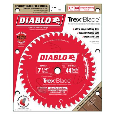 Diablo Tools 7-1/4" x 44 Tooth Composite Material/Plastics TrexBlade, large image number 2