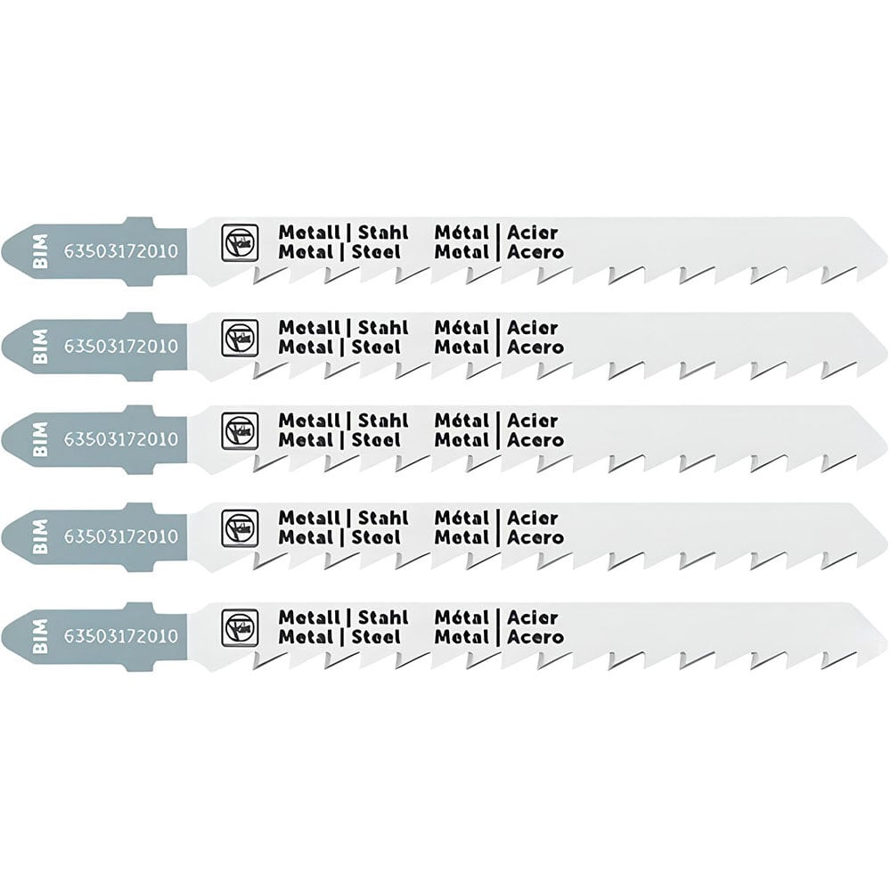 Fein 3 Inch 10-16 TPI BiMetal Jigsaw Blades, 5 Pack, large image number 1