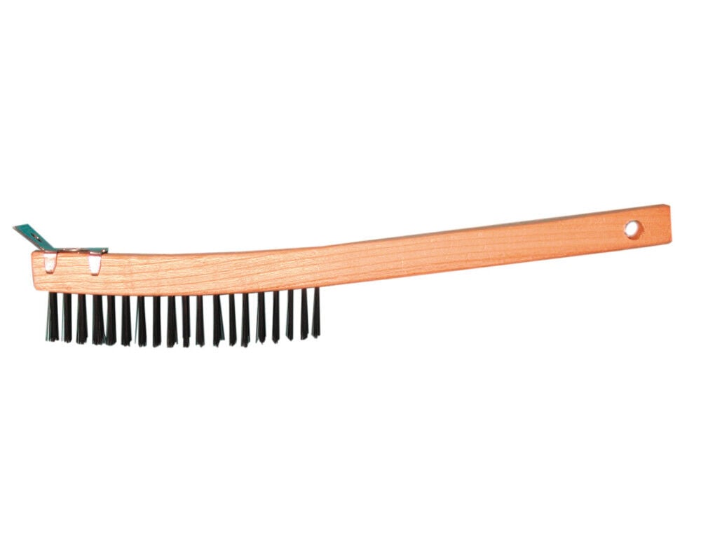 Magnolia Brush Round Carbon Steel Bristle Wire Scratch Brush with Wooden Handle – 1-SC