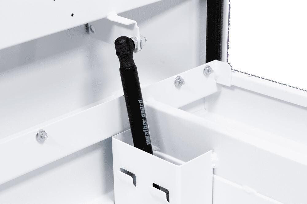 Weather Guard Saddle Truck Tool Box Steel Full Low Profile White, large image number 7
