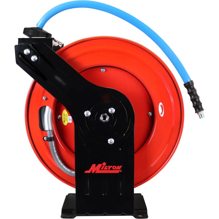 Milton 3/8 Inch x 100 Ft All-In-One Pressure Washer Hose Reel with Kevlar Braided Hose, large image number 4