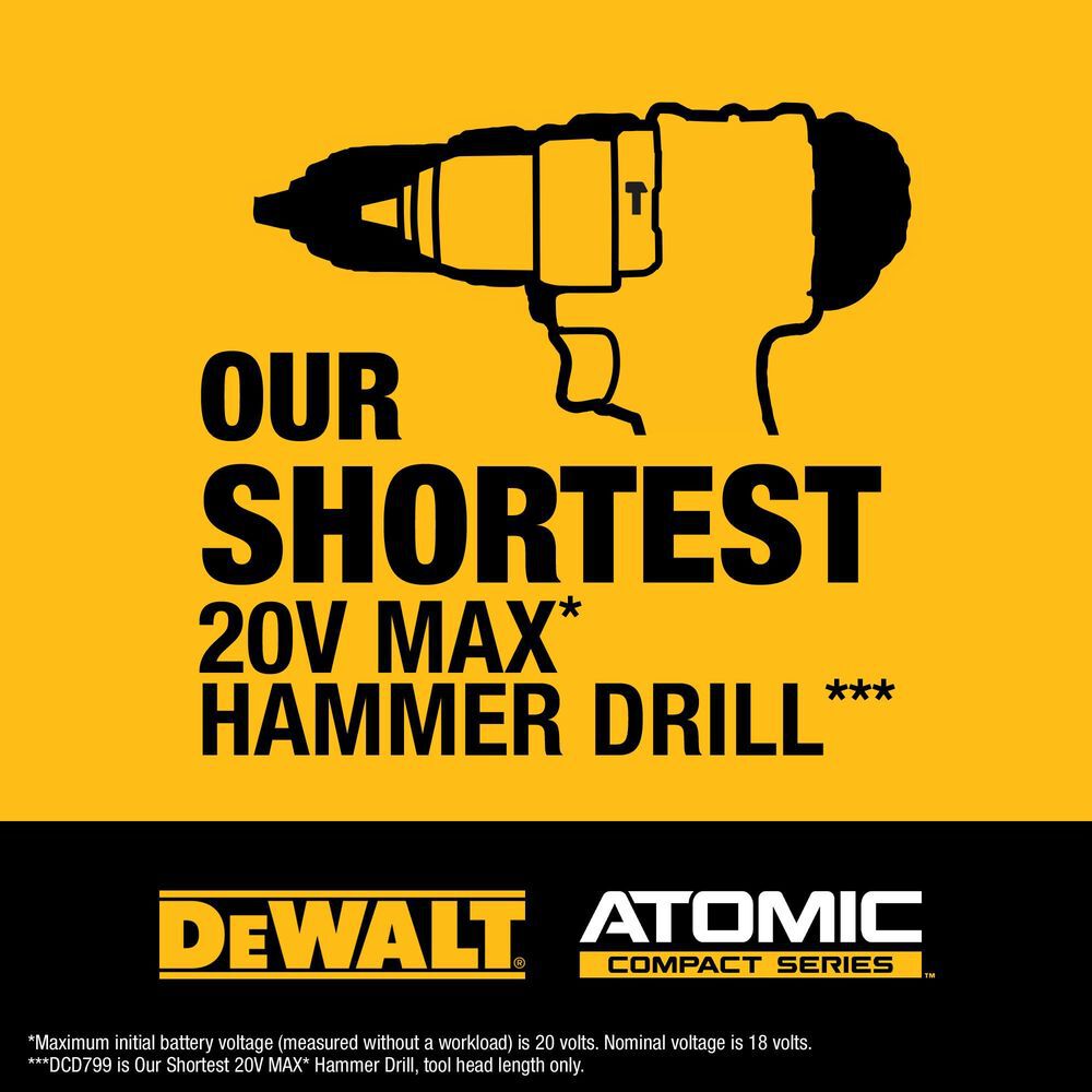 DEWALT 20V MAX  2-Tool Hammer Drill and Impact Combo Kit, large image number 7