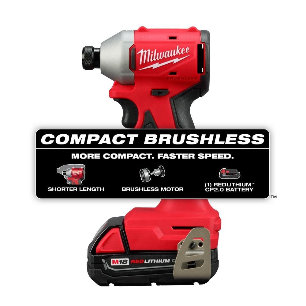 Milwaukee M18 Compact 1 4 In Hex Impact Driver Kit 3650 21p Simolary simolary.com 6