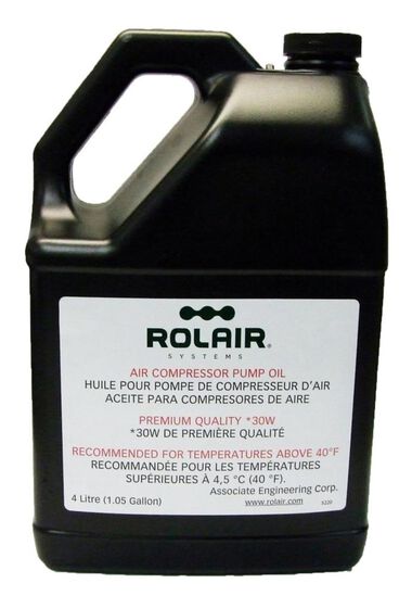 Rolair 1 Gallon (Bottle) Standard 30 wt Air Compressor Oil