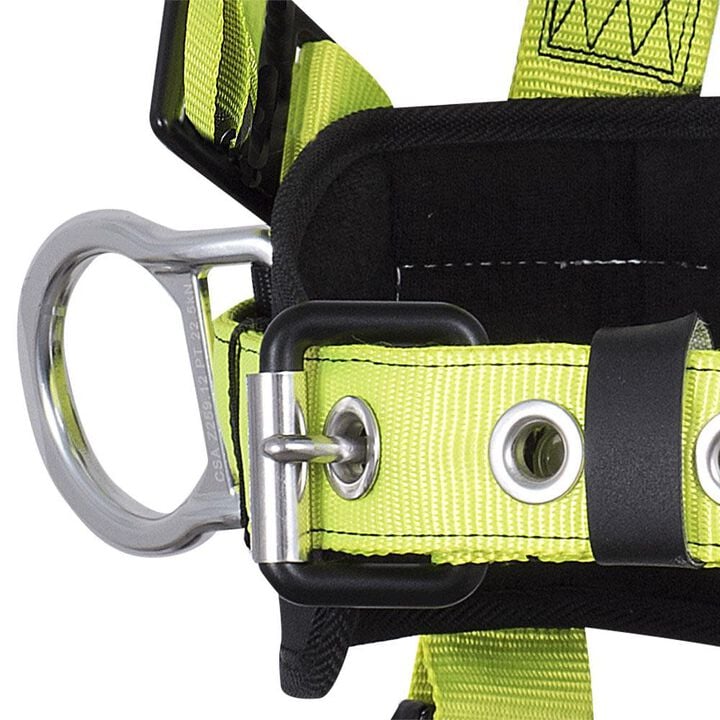 Peakworks PeakPro Plus Series Full Body Safety Harness with Positioning Belt Hi Vis Green XXL, large image number 3