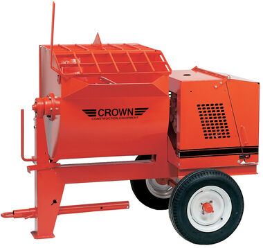 Crown Construction Equipment 10S-GH8 10 Cu. Ft. Mortar Mixer Towable