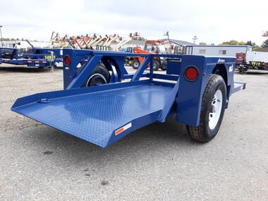 Air-Tow Trailers 8'6in Drop Deck Flatbed Trailer 52in Deck Width - 3500# Capacity, large image number 7