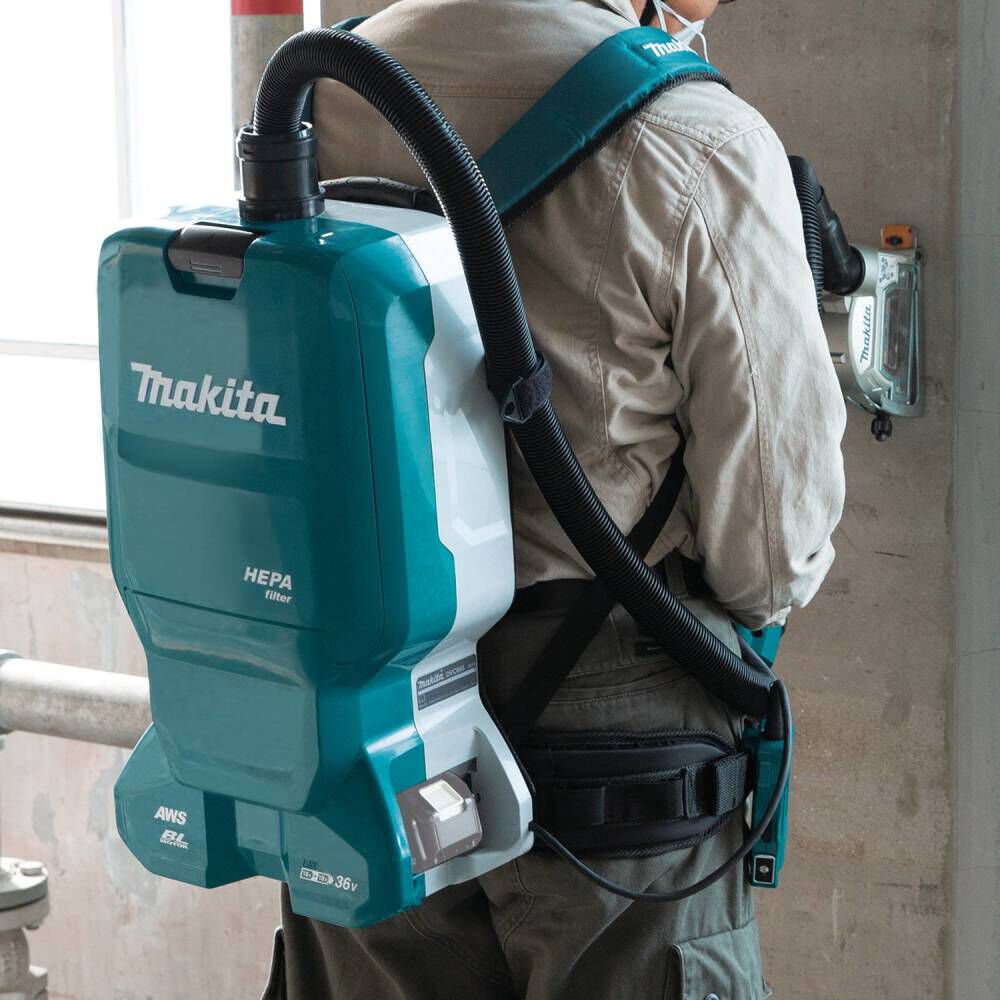 Makita 18V X2 (36V) LXT Backpack Dry Dust Extractor 1.6 Gallon HEPA FilterAWS Capable Cordless (Bare Tool), large image number 5