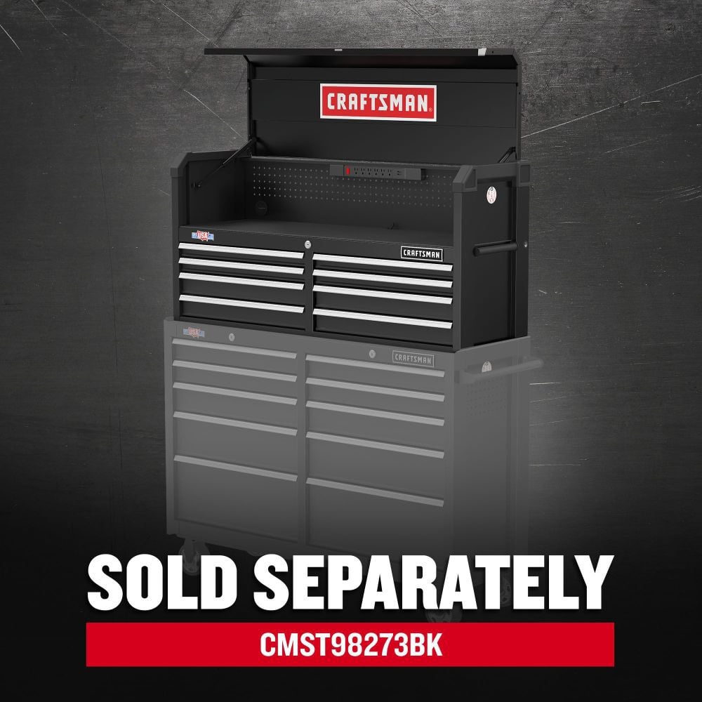 CRAFTSMAN S2000 Series 52 Inch Wide 8-Drawer Tool Chest, Black, large image number 4