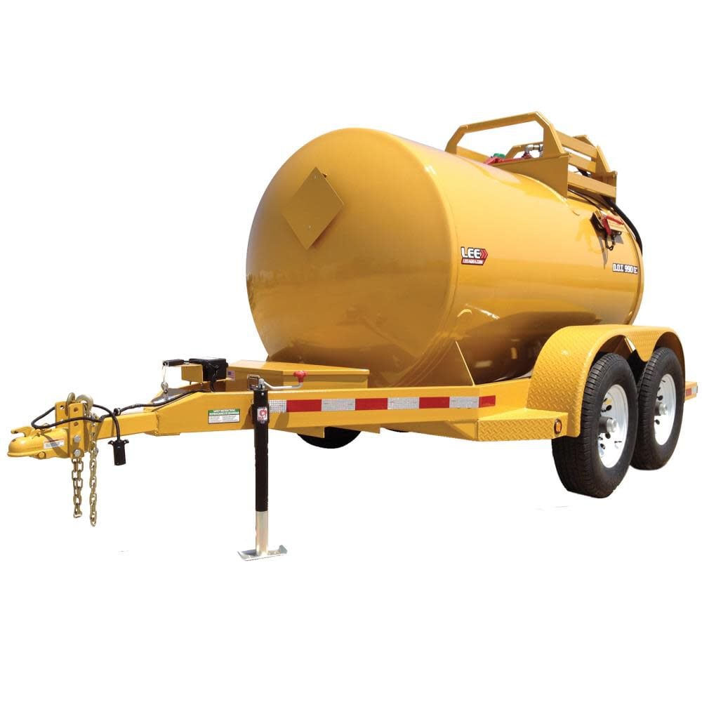 Leeagra 1000 Gallon D.O.T. Diesel Fuel Tank with Trailer – Yellow – DOT990