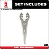 Milwaukee OPEN-LOK TAPERED SEALANT CUTTING BLADE 5PK, small image number 2
