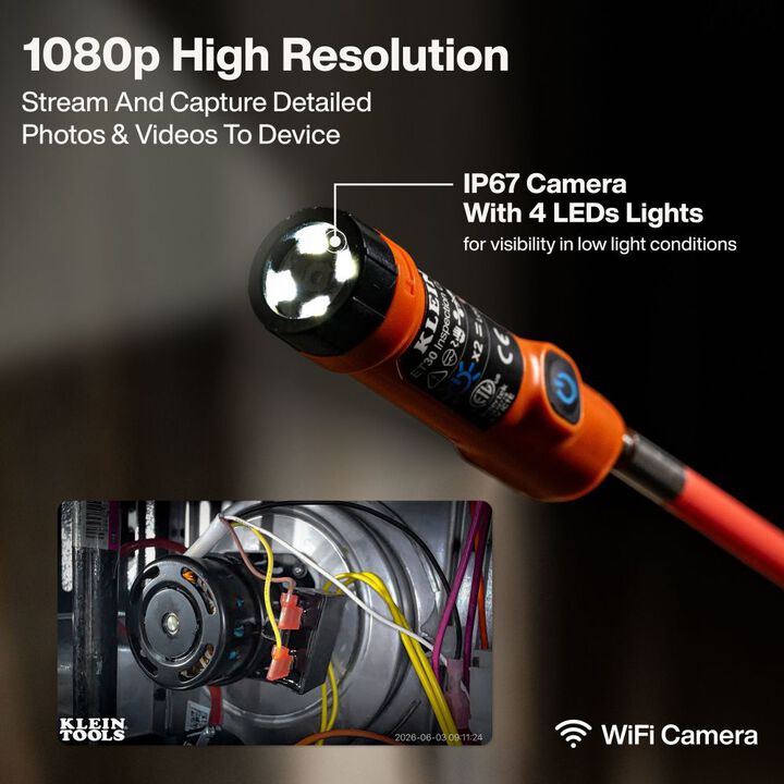 Klein Tools Compact Wireless Inspection Camera, large image number 2