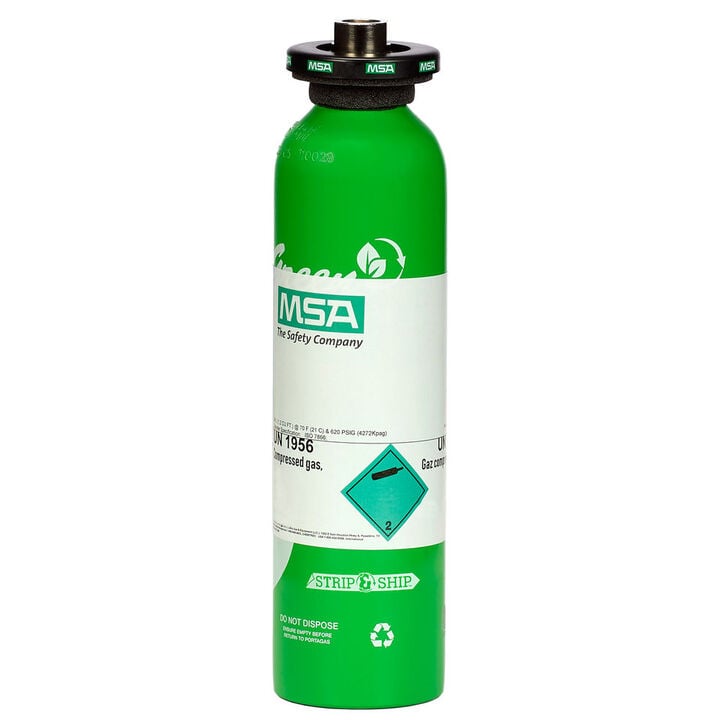 MSA Safety Works Calibration Cylinder, Gas, 58 L, (SO2)-10 PPM Portable Gas Detection