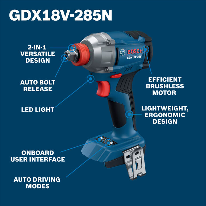 Bosch Promotional 18V Two In One Impact Driver Wrench (Bare Tool), large image number 1