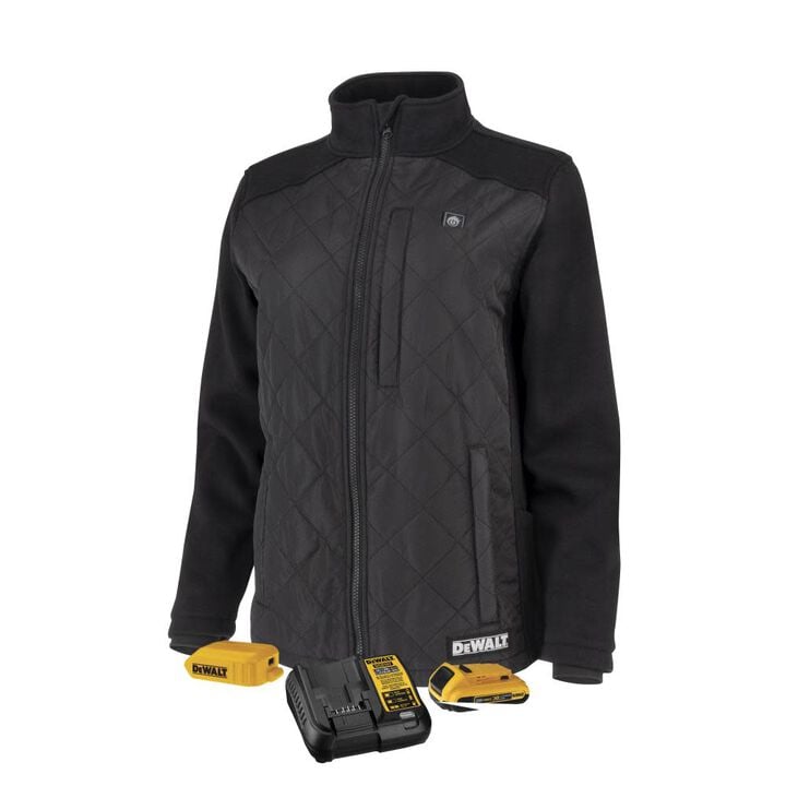 DEWALT Womens Hybrid Heated Jacket, Black, Large