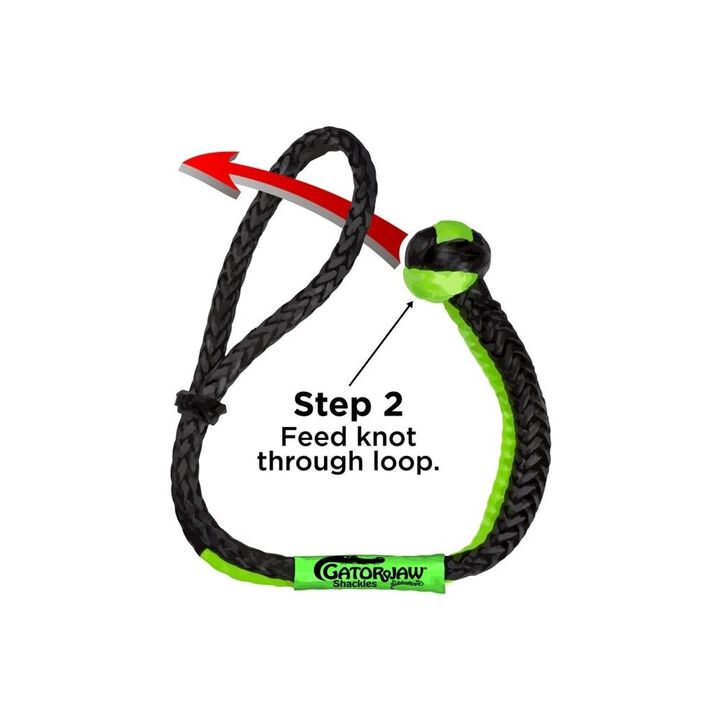 Bubba Rope 3/8 Inch NexGen PRO Gator-Jaw Synthetic Soft Shackle, Blue and Black, large image number 3