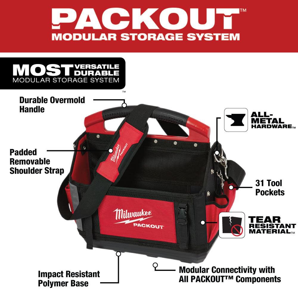 Milwaukee 15 in. PACKOUT Tote, large image number 2