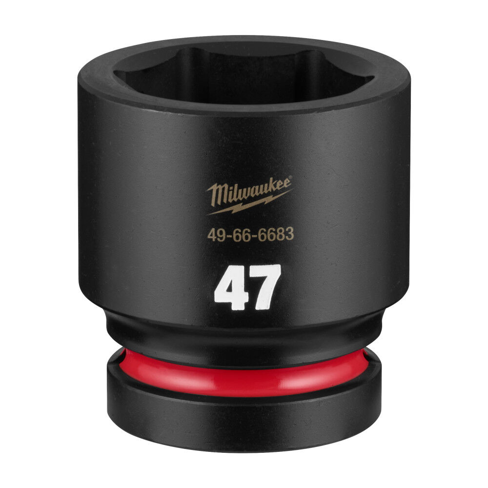Milwaukee SHOCKWAVE Impact Duty 1 Inch Drive 47mm Standard 6 Point Socket - 49-66-6683