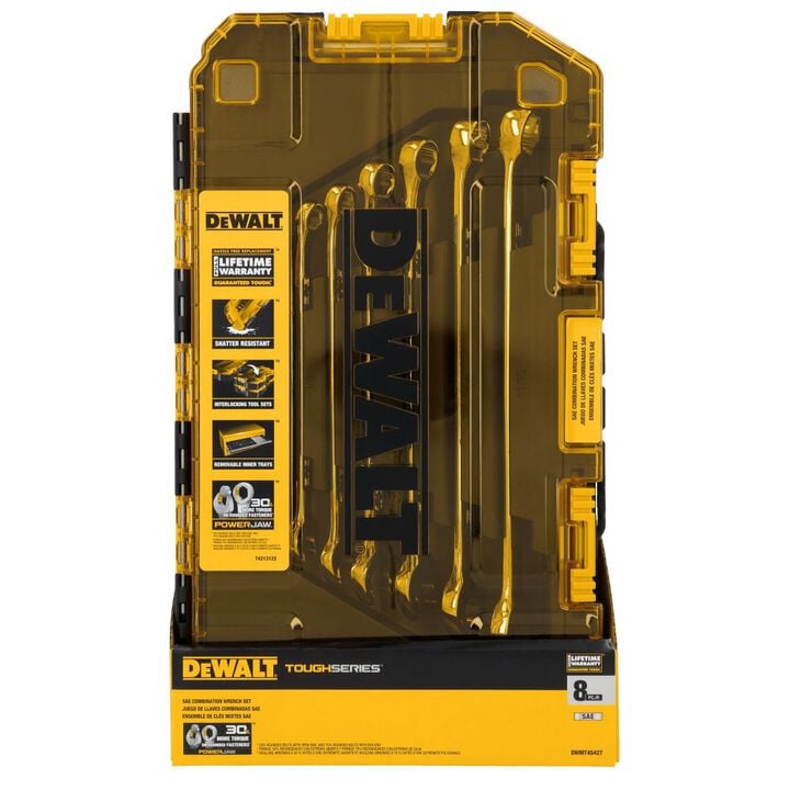 DEWALT TOUGHSERIES 8 Piece SAE Combination Wrench Set, large image number 4