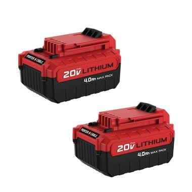 Porter Cable 20V MAX 4.0Ah Lithium Ion Batteries 2pc