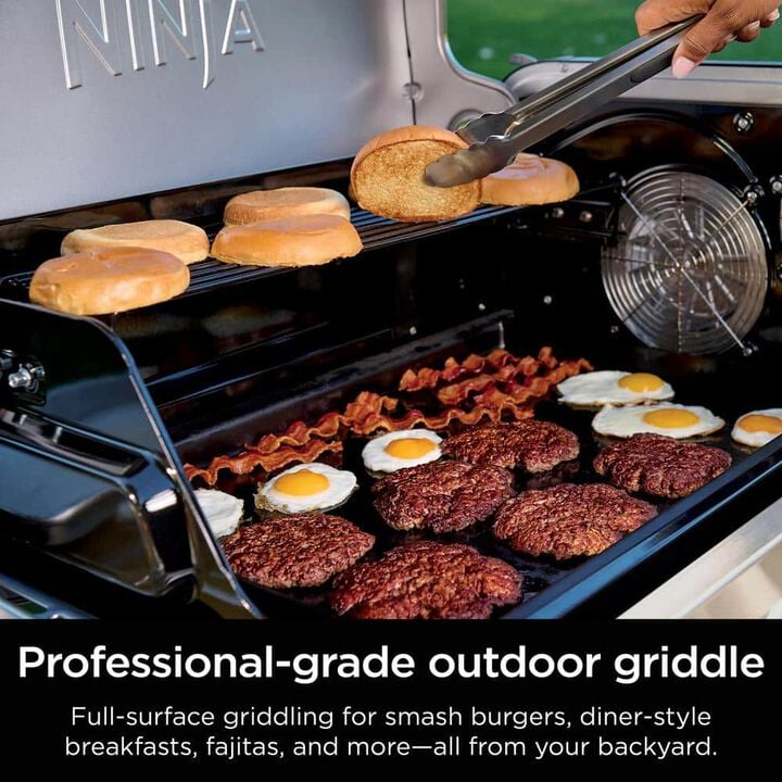 Ninja FlexFlame Carbon Steel Upgrades Premium Full Griddle Black, large image number 1