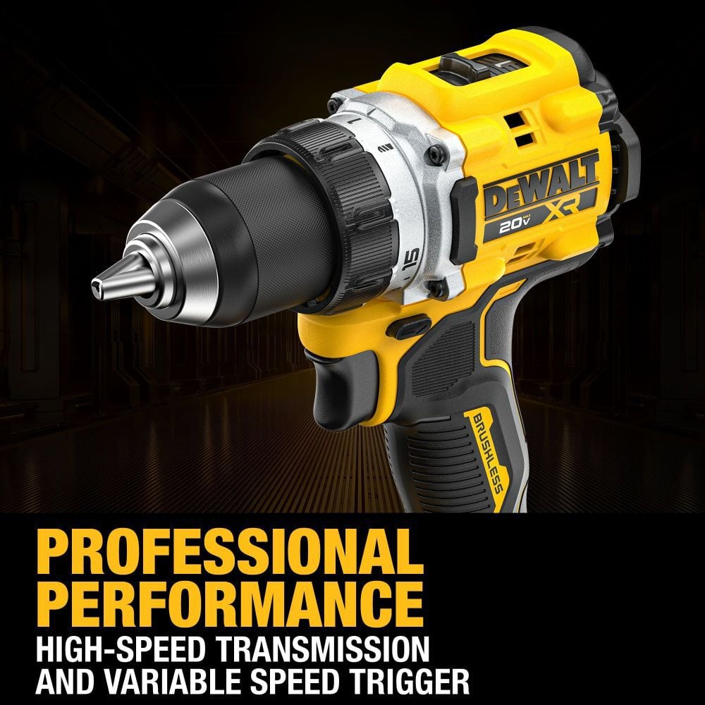 DEWALT 20V MAX XR 1/2 Inch Drill Driver Kit with 5 Ah POWERSTACK, large image number 8