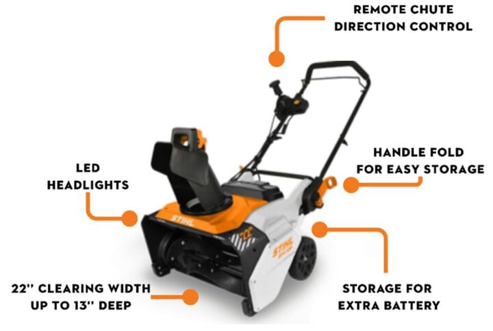 Stihl SFA 120 22 inch Single Stage Battery Snow Thrower (Bare Tool), large image number 1