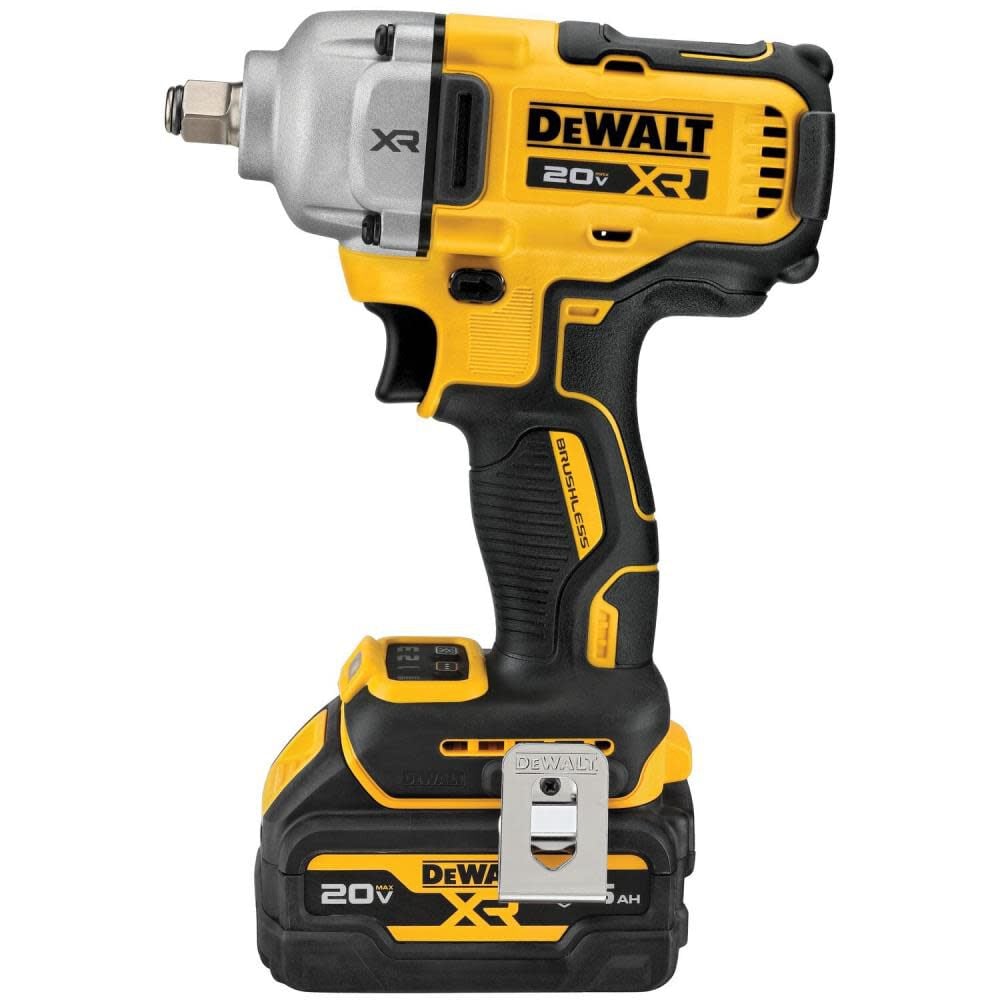DEWALT 20V MAX XR 1/2in Mid Range Impact Wrench with Hog Ring Anvil & Oil Resistant Batteries Kit, large image number 3