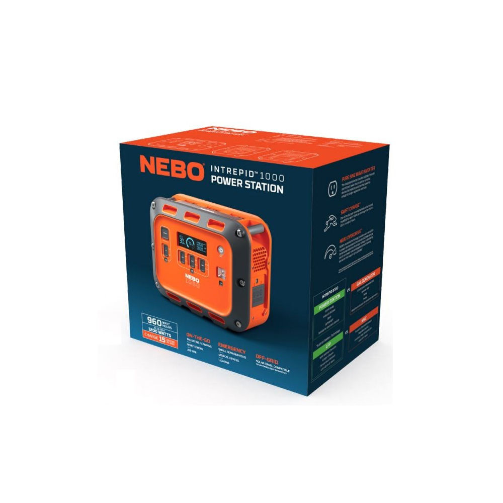 Nebo Intrepid 1000 Watt Lithium-Ion Battery Solar Portable Power Station, large image number 3