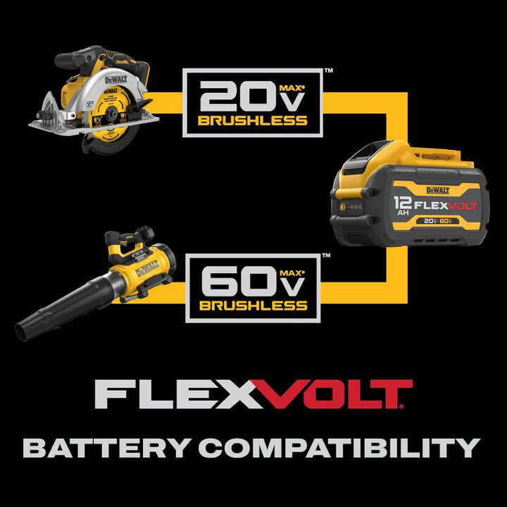 DEWALT 20V/60V MAX FLEXVOLT 12Ah Lithium-Ion Tabless Power Tool Battery Pack with Fuel Indicator, large image number 6