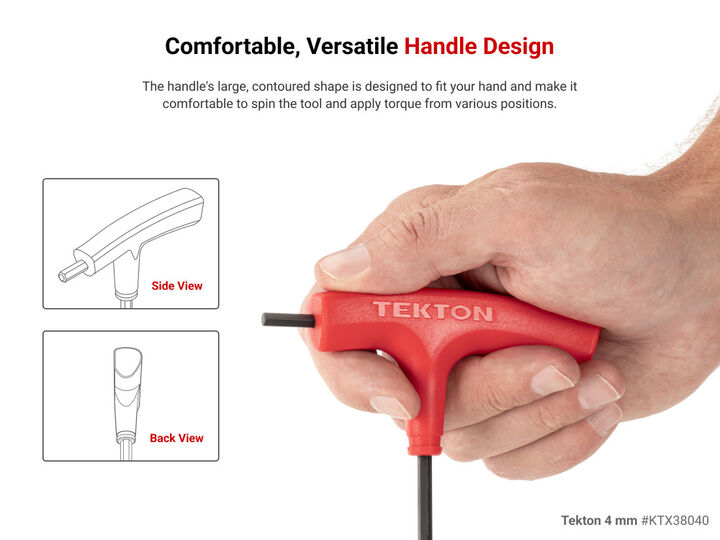 Tekton Flat End Hex T-Handle Key Set, 21 Pieces (5/64-3/8 Inch, 2-10 mm), large image number 4