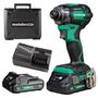 Metabo HPT 18V Cordless Triple Hammer Impact Driver 2Ah Batteries Kit