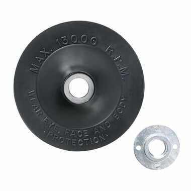 Bosch 4-1/2 In. Angle Grinder Accessory Rubber Backing Pad with Lock Nut