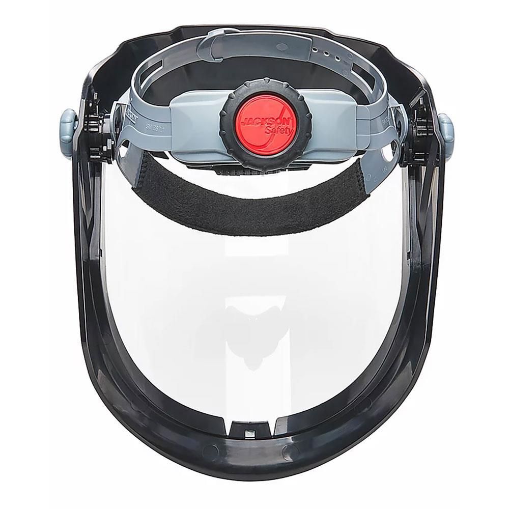 Jackson Safety Lightweight MAXVIEW Premium Face Shield with Ratcheting Headgear Clear Tint Uncoated Black, large image number 12