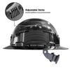 Klein Tools Class C Hard Hat REFLEKTOR Black Chrome Vented Full Brim with Headlamp, small image number 4