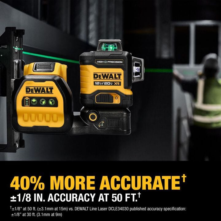 DEWALT 20V MAX* XR 3 x 360 High Precision Green Laser Level, large image number 2