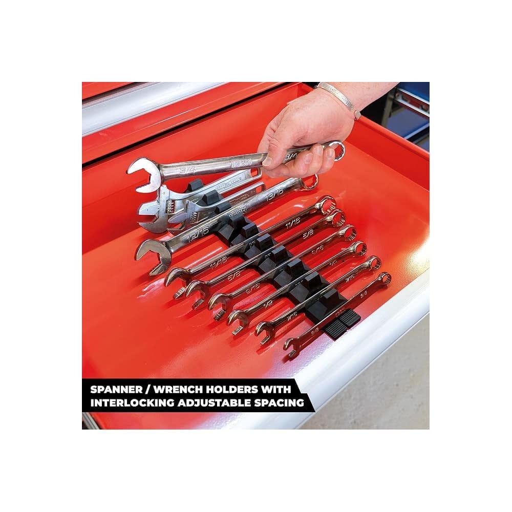 Stealthmounts TPE Drawer Hive Spanner/Wrench Holder, Black, 10 Pieces, large image number 3